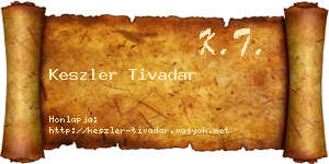 Keszler Tivadar névjegykártya