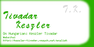 tivadar keszler business card